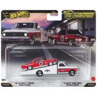 Hot Wheels Premium '66 Chevrolet Corvair Yenko Stinger + '72 Chevy Ramp Truck
