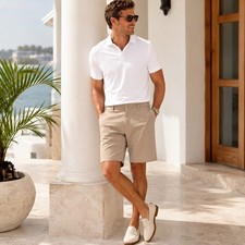NWT Peter Millar Salem Performance Shorts Khaki 9 Inseam Men s 38