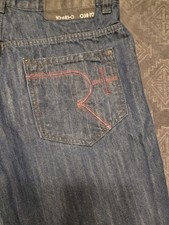 Rocawear Baggy Jean Shorts Men Dark Blue Orginal 36 Y2k Jorts Streetwear Hip Hop