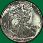 1945 Walking Liberty Half Dollar Brilliant Uncirculated BU Coin #40222
