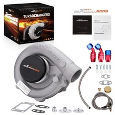 Turbocompressore T3/T4 raffreddato ad olio 400HP + kit linee olio misura universale motore 1,5-2,5L