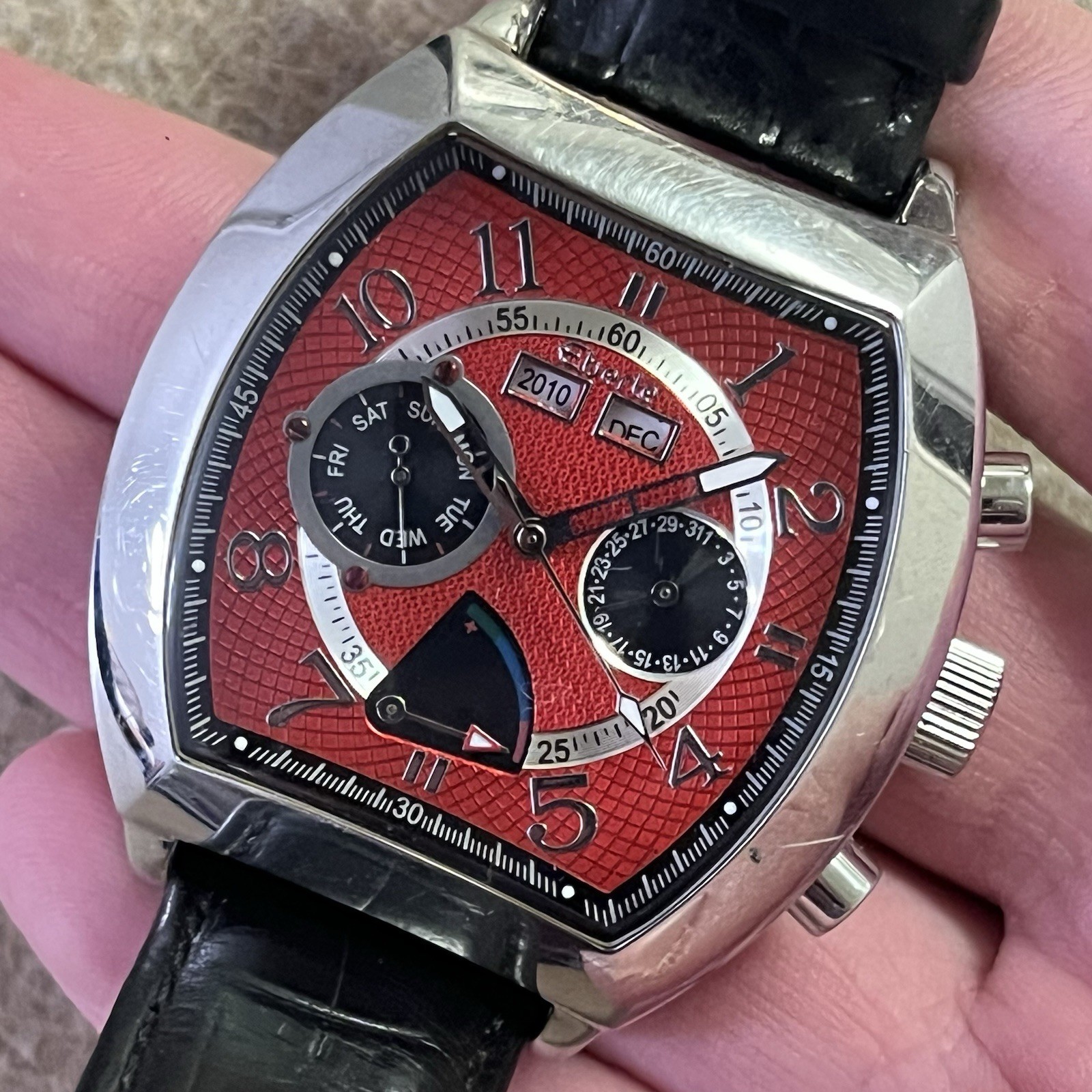 Eberle Automatic Watch Multifunction Moon Phase C… - image 8