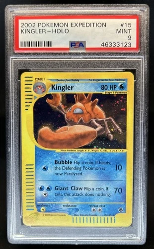 2002 Pokemon Expedition Kingler Holo #15/165 PSA 9