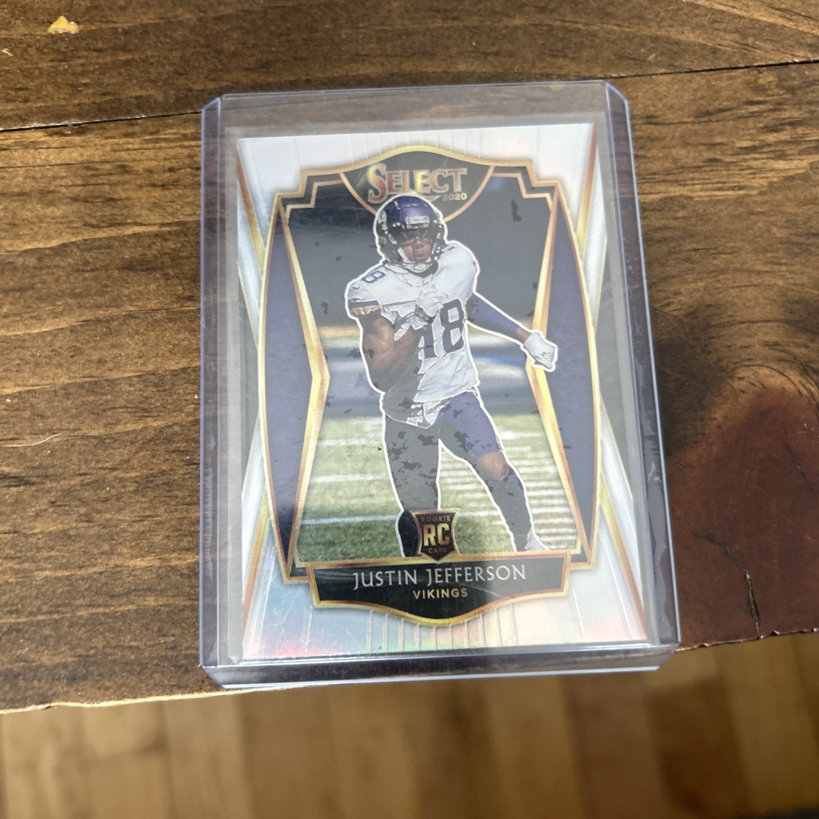 2020 Panini Select - Premier Level Justin Jefferson #161 Silver Prizm (RC)