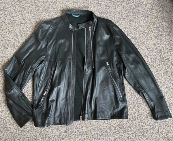 Herren Paul Smith Jacke Schwarz Leder 44
