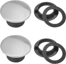 2 Pieces Kitchen Sink Hole Cover Stainless Steel Faucet Hole Cover Fit for 1.2