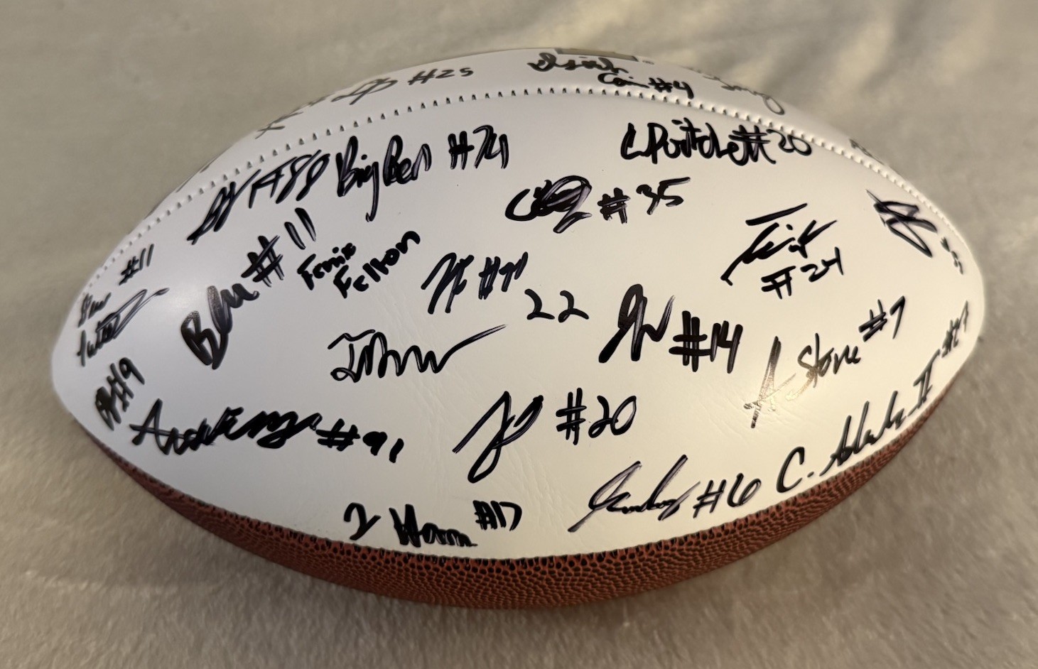2025 GEORGIA TECH YELLOW JACKETS TEAM SIGNED LOGO FOOTBALL W/COA HAYNES KING