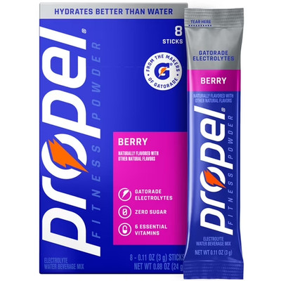 Propel Zero Sugar Berry, On the Go Packs, Electrolyte Powder Drink Mix, 0.11 oz,