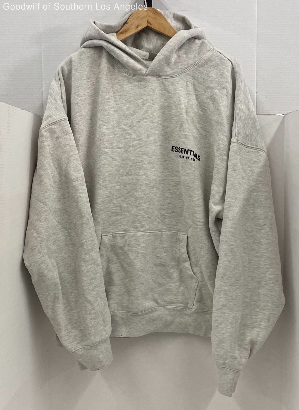 Essentials Gray Pullover Oversized Hoodie Size XL - image 1