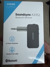 Anker Soundsync A3352 Bluetooth Receiver 3.5mm AUX Wireless Audio Adapter New.