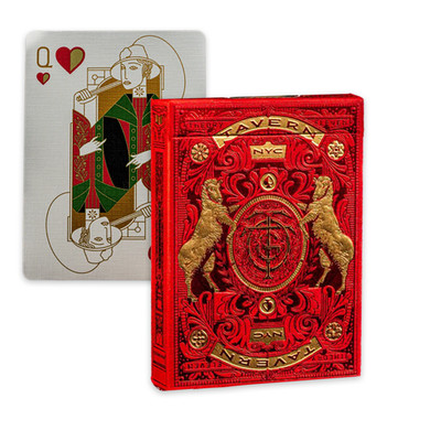 Tavern on the Green Red Limited Edition Playing Cards by Theory11
