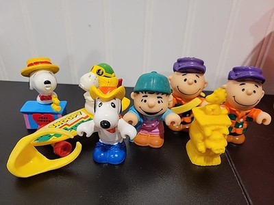 Vintage Snoopy Peanuts Charlie Brown Linus Figure Bundle PVC Cake Toppers Toys