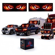 LED Eyes for Car, Truck, Semi  RV Windshield, 2PCS 24inches 5inches, black