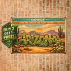 Howdy From Arizona 8X12 Inch Home Decor Vintage Metal Tin Sign Southwestern Ad
