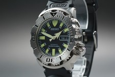 [N MINT] SEIKO 7S26-0350 BLACK Monster Automatic Men's watch From JAPAN
