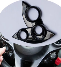 Akzentring Lenkradabdeckung Knopf Schalter für Smart Fortwo in Schwarz 453 #R3A