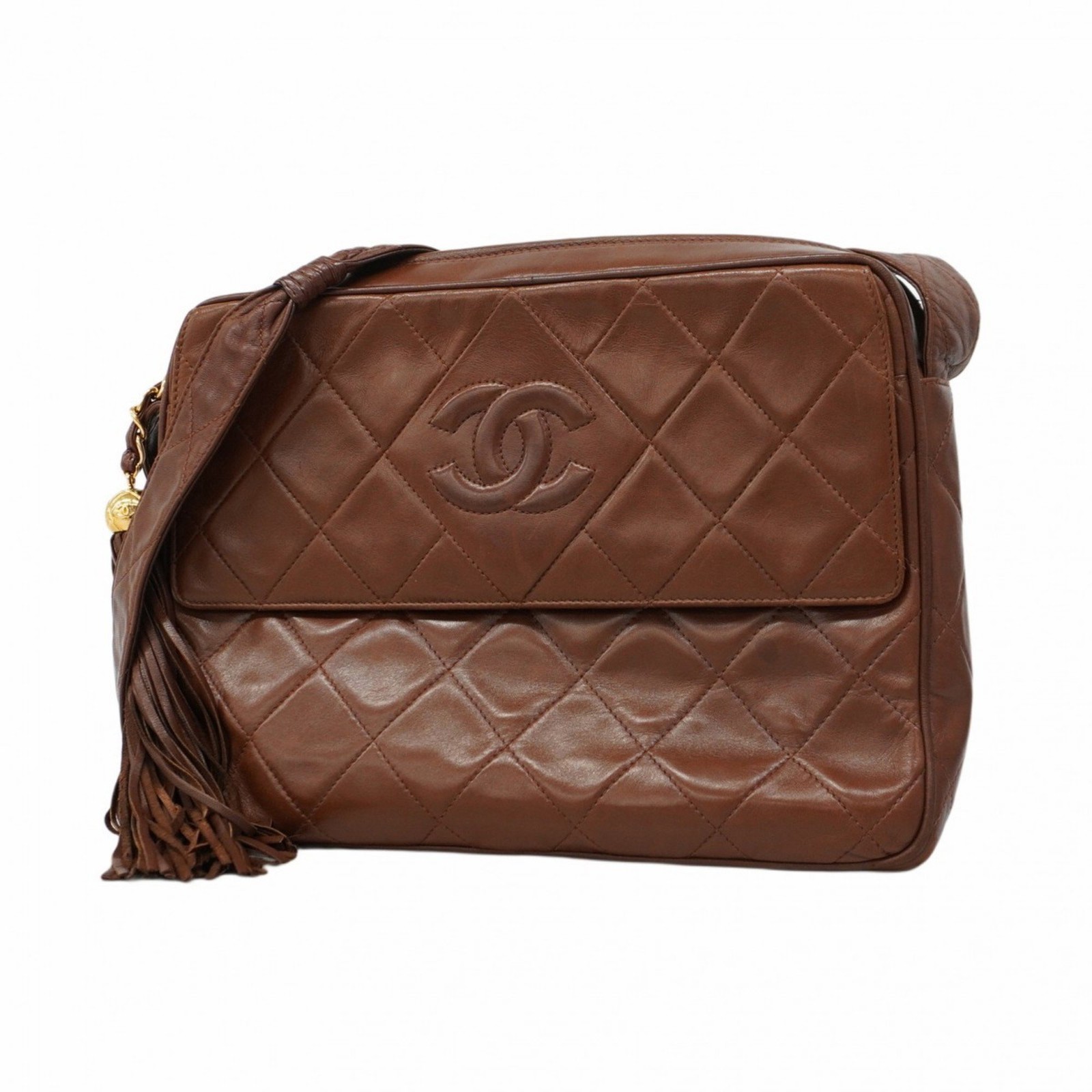 Chanel Lambskin Matelasse Shoulder Bag with Chain in Brown for Women GZl1a4wq-image