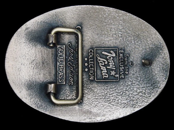 SK09153 * NOS* 复古 20 世纪 80 年代 * MAINE ANJOU * * CATTLE TONY LAMA 实心黄铜扣 — 第 3/3 张图片