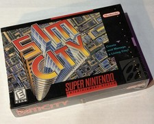 Sim City for Super Nintendo 1991. Factory Sealed NIB. Vintage, Collectible