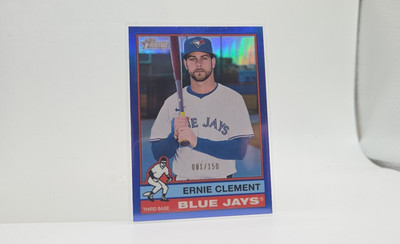 2025 Topps Heritage High Number - Ernie Clement #668 Chrome Blue Border /150