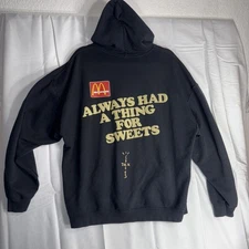 Travis Scott Cactus Jack x Mcdonald’s Apple Pie Hoodie Men’s Size Large Black