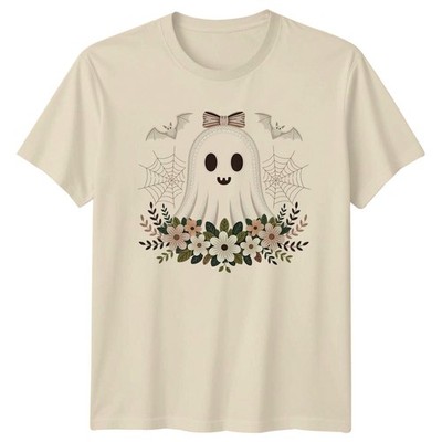 Spitzengeist mit Blumen Damen T-Shirt Blumengeist Halloween Geschenk für Sie