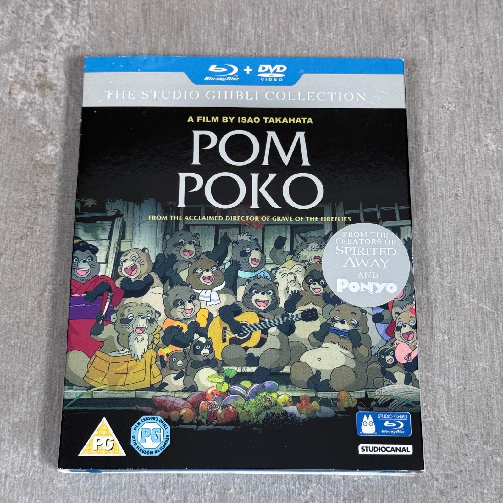 Pom Poko Blu-ray + DVD - w/Slipcover 1994 Studio Ghibli Anime Isao Takahata