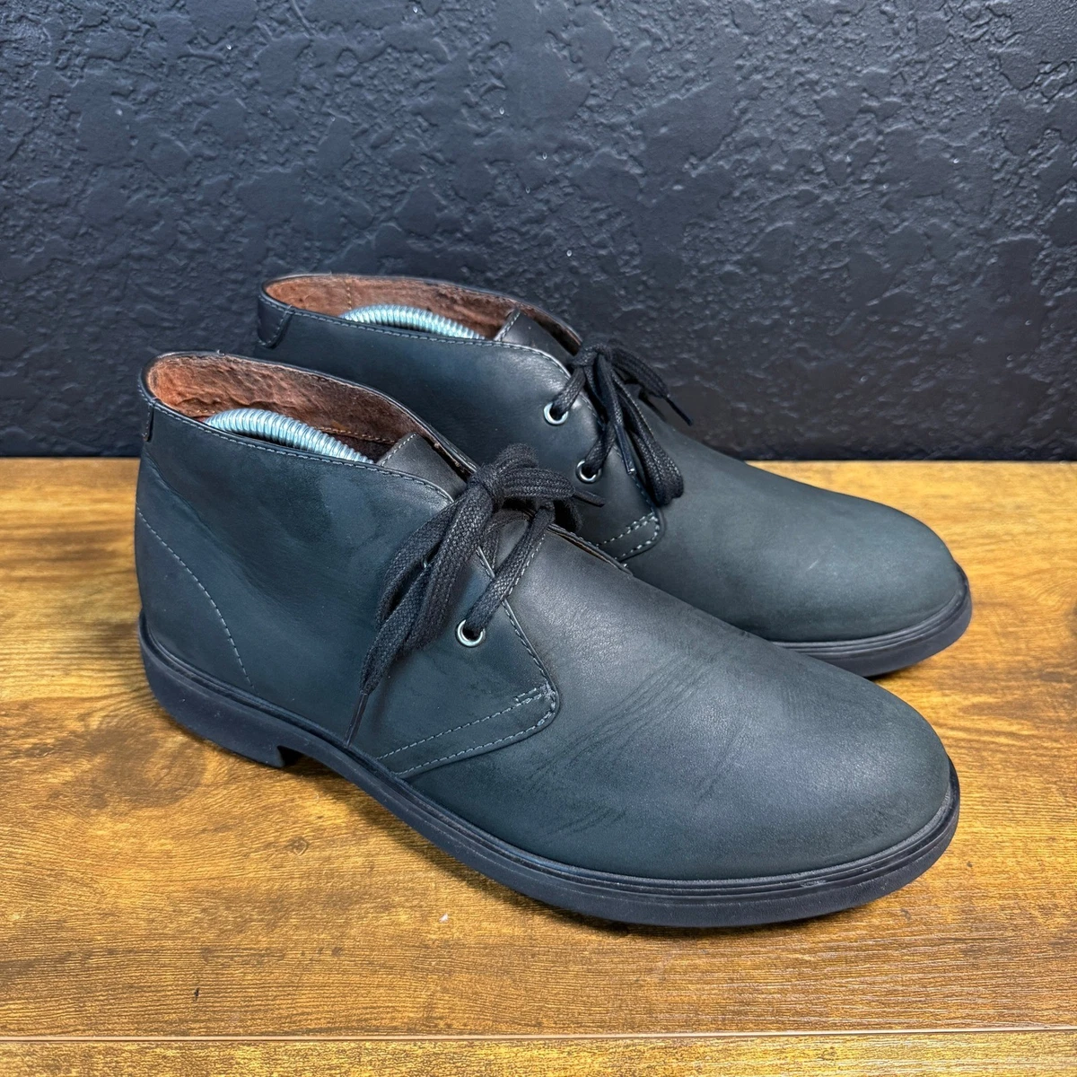 Black Clarks Bushacre Leather Boots for Men for sale | eBay display picture 1