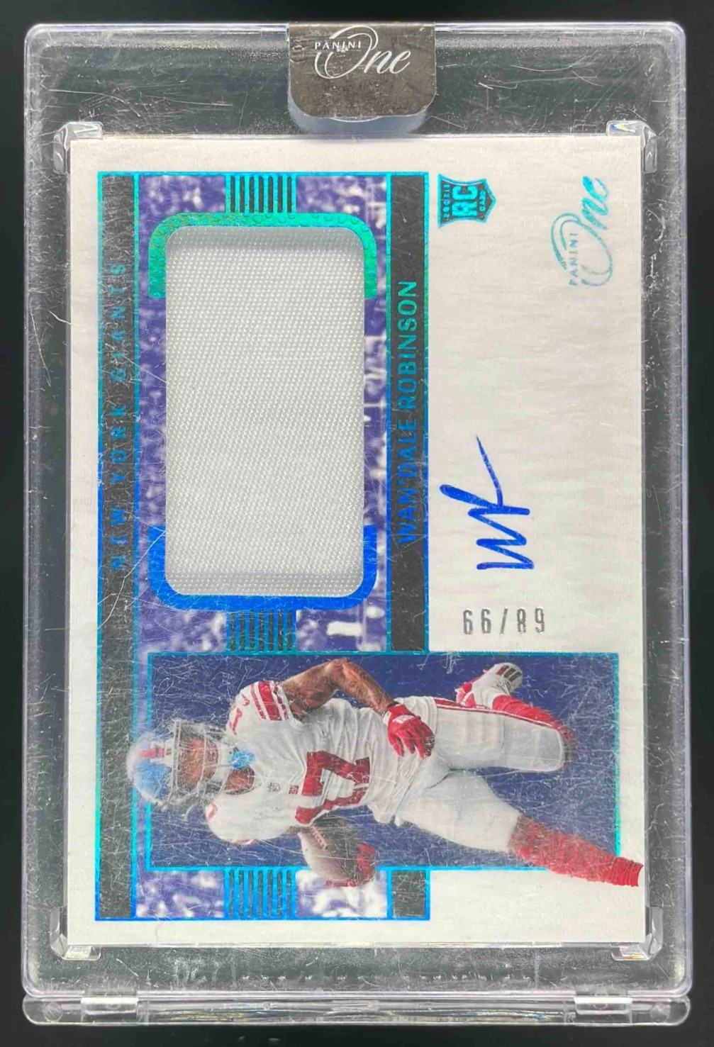 Wan'Dale Robinson Panini One #15 Autograph Day One Blue