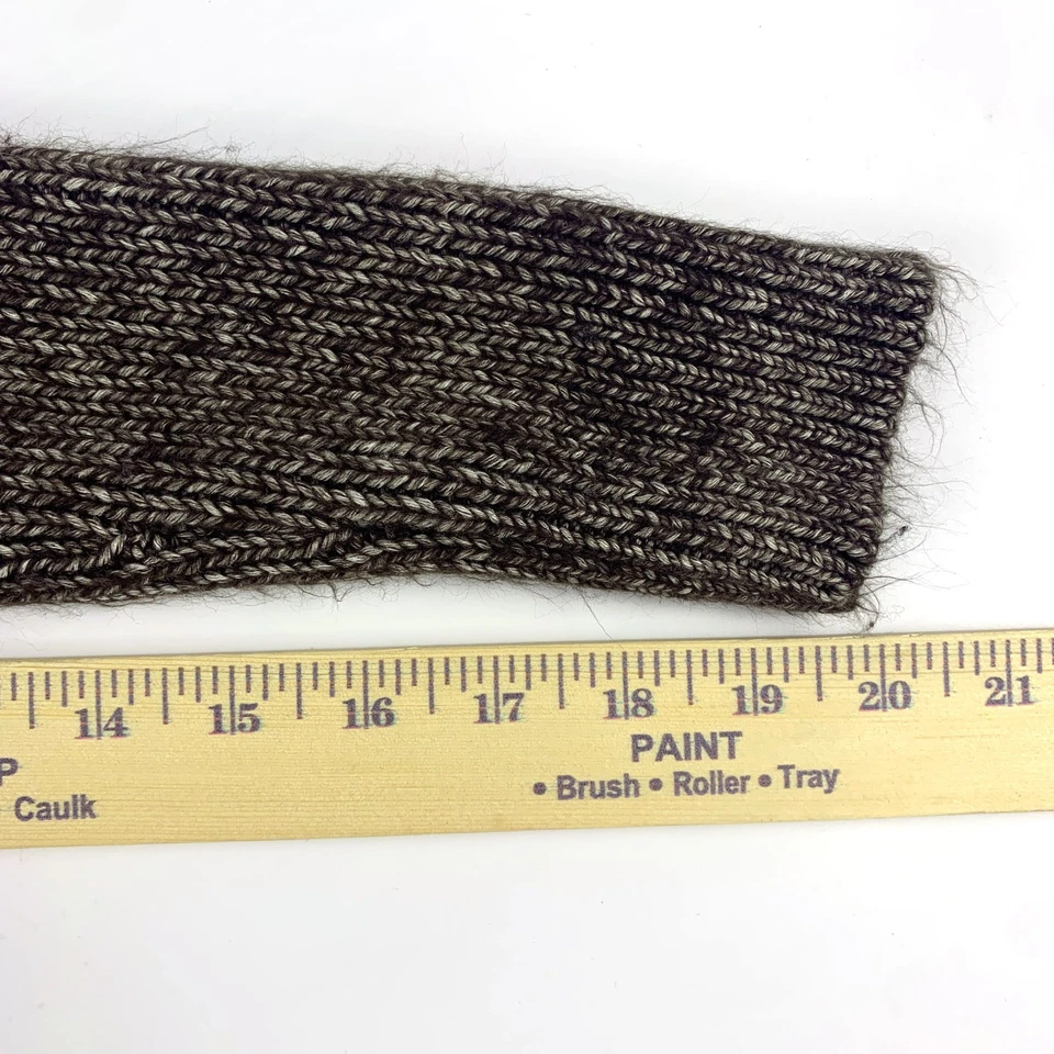 Express Knit Waffle Shawl Collar Cardigan Mens Sm Chocolate Brown Grampa Fisherm - Image 4 of 4