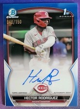 Hector Rodriguez 2023 1st Bowman Chrome Blue Refractor Auto /150 