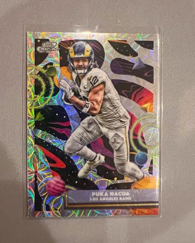 PUKA NACUA 2025 TOPPS COSMIC CHROME FOOTBALL NUCLEUS REFRACTOR #58 RAMS