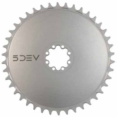 5Dev Aluminum Aero Road Chainring, 8-Bolt Sram 42T - Raw