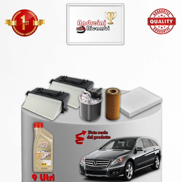 Set Service 4 Filter Und ÖL Mercedes Classe R 350 CDI 195KW 265CV Von 2010--image