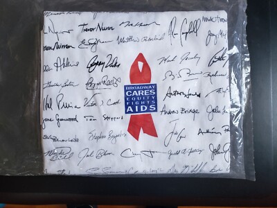 Tony Award Nominees T-Shirt RARE! 1995 B'way Cares Equity Fights AIDS  Lg new