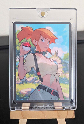 Misty Pokemon Anime Waifu Cute Girl Doujin ACG Custom Trainer Art Card