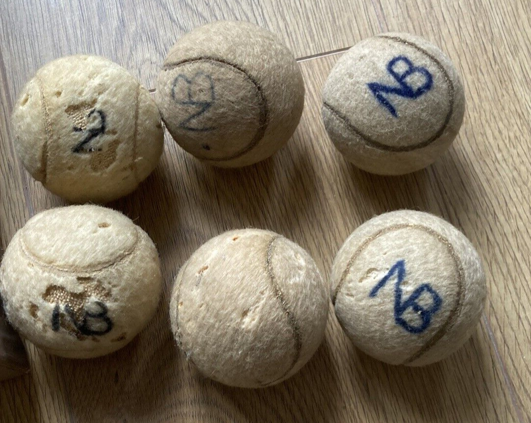 1950 Slazenger Vintage Tennis Ball Box, with 6 Balls, made in England! 12