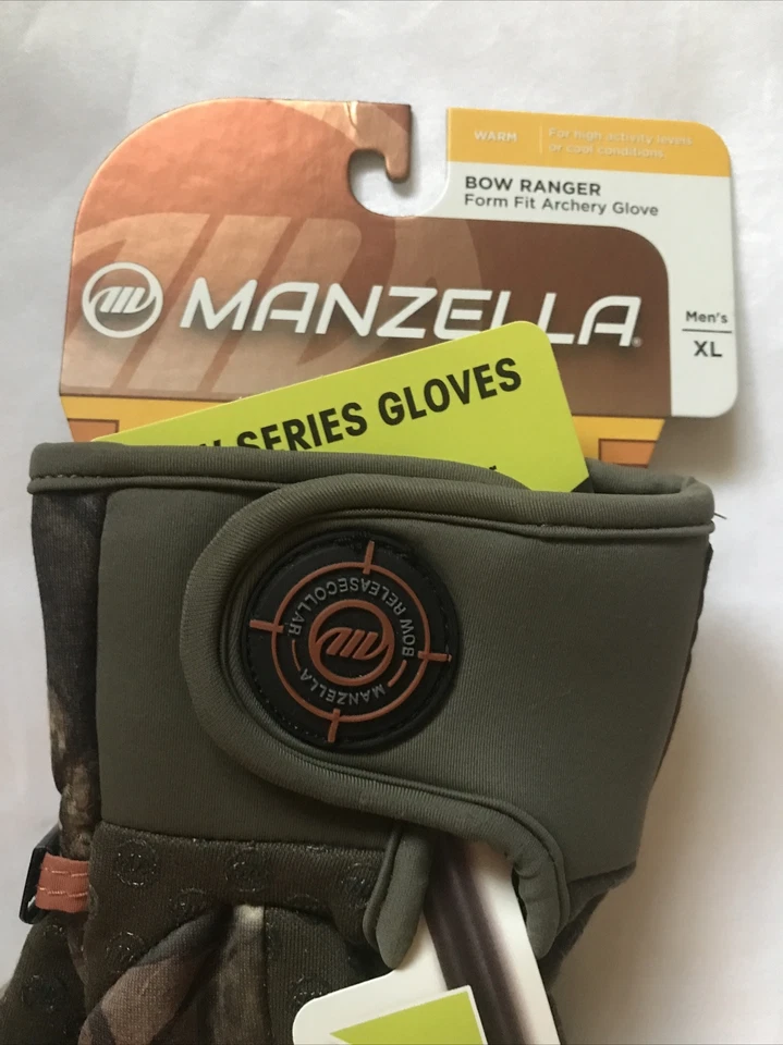MANZELLA MENS H007M BOW RANGER FLEECE ARCHERY HUNTING GLOVE REAL TREE CAMO XL - Image 3 of 4