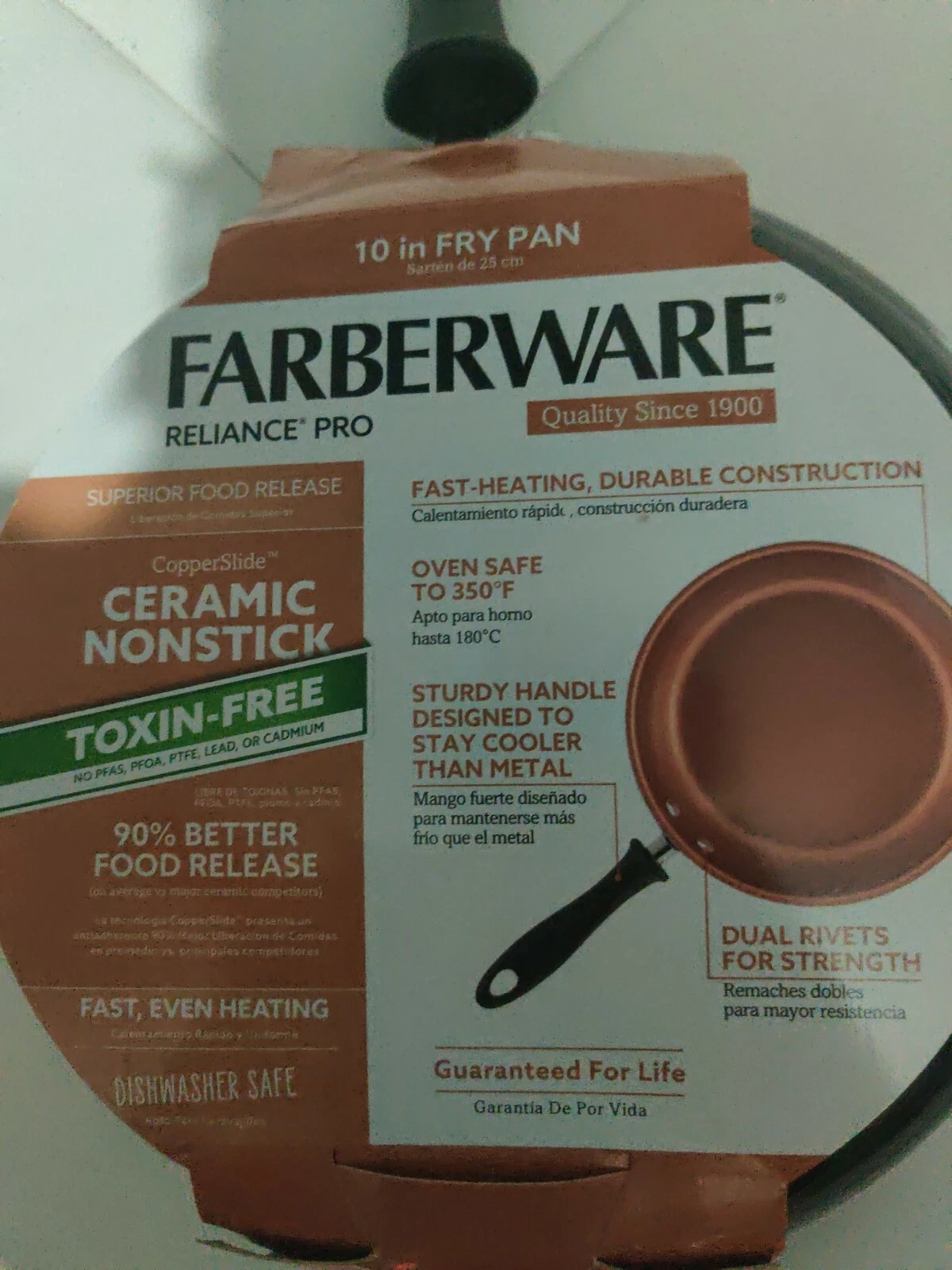Farberware Reliance Pro 10" Copper Ceramic Nonstick Open Skillet