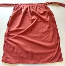 Vtg Reversible Rust & Ivory Tie On Apron~Theater, Costume~Pilgrim, Thanksgiving