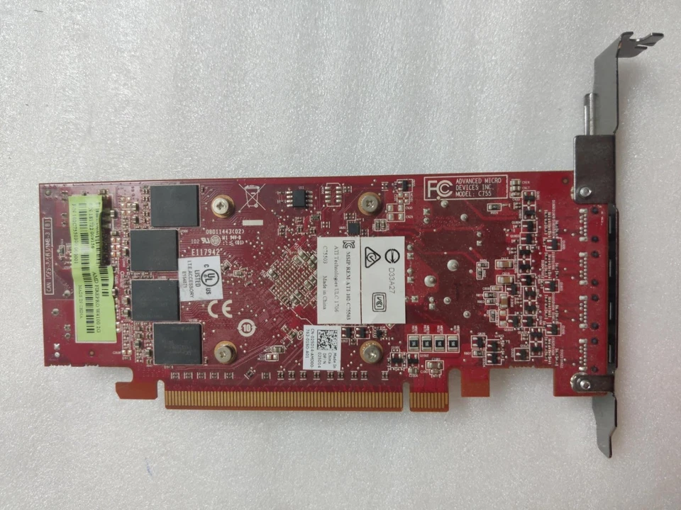 AMD FirePro W4100 2GB X4 Monitors Mini DisplayPort X4 VGA Windows 10 Video Card - Image 3 of 4