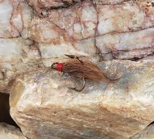 10 Bucktail Treble Hooks Bronze Size 1 Red Tag & Brown Tail DIY Spinners/Spoons!