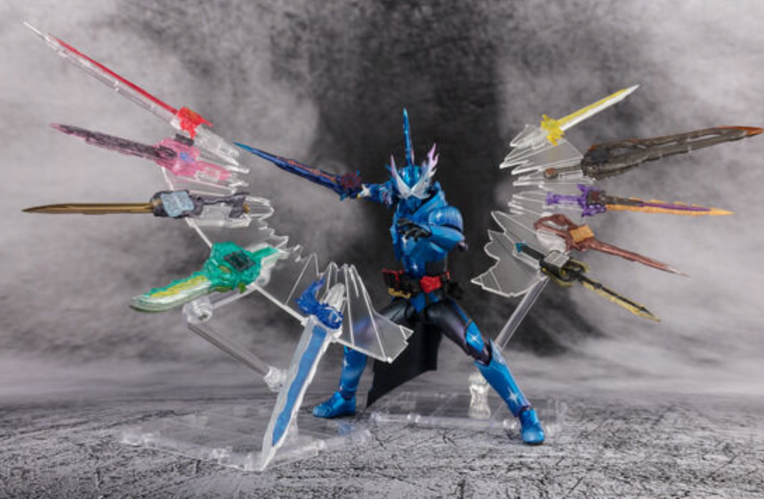 S.H.Figuarts Kamen Rider Xross Saber & 10 Holy Sword Set PVC