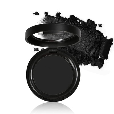 Single Matte Black Eyeshadow,Pressed Fine Powder Eye Shadow,High Pigment Longwea