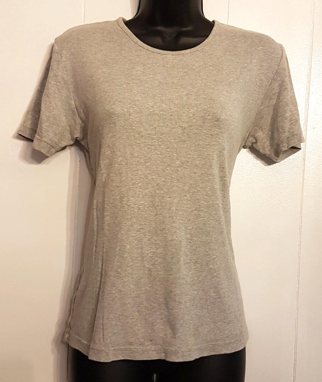 Banana Republic T Shirt Medium Gray 100% Cotton Knit Top