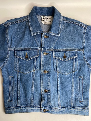 Vintage 90s Looney Tunes Embroidered Denim Trucker Jacket Small Bugs tweety Taz - Picture 9 of 10