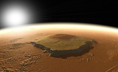 MARS PLANET SUN SHINING GLOSSY POSTER PICTURE PHOTO PRINT BANNER 11824