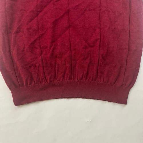 Chaleco Suéter Fairway Outfitters Rojo Oscuro Tejido Cuello en V Sin Mangas XL Algodón Golf - Imagen 5 de 8