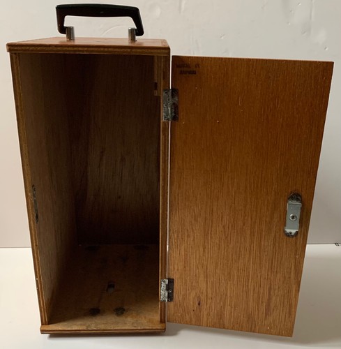 VINTAGE INDUSTRIAL WOODEN BOX 1950S LOCKABLE TOOL CASE CHEST MID CENTURY STORAGE - Picture 15 of 23
