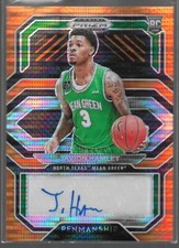 2021 Prizm Draft Picks Javion Hamlet College Penmanship Auto Orange Pulsar /49